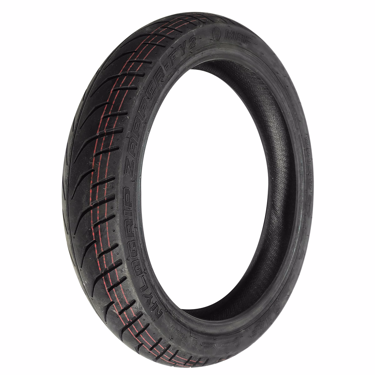 LLANTA MRF 100/80-17 6PR 52P NGP ZAPPER FY2 TL (*OEM FZ-16 DEL., GIXXER-150 DEL.) (EN LA COMPRA DE 1 A 4 LLANTAS)