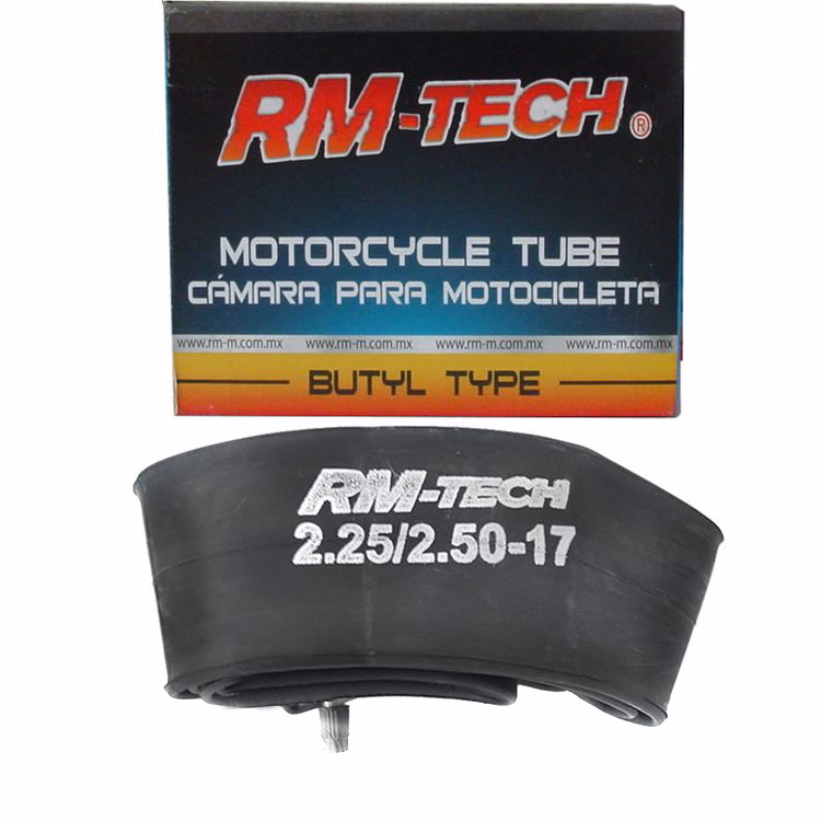 CAMARA DE BUTILO RMTECH PRES. EN CAJA 2.25/2.50-17 TR4 (VALVULA RECTA)