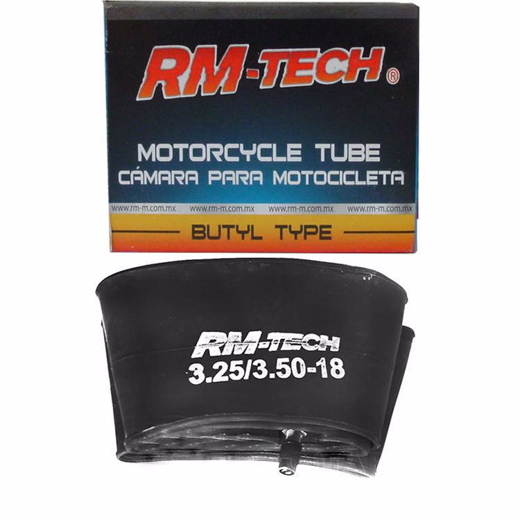 CAMARA DE BUTILO RMTECH PRES. EN CAJA 3.25/3.50-18 TR4 (VALVULA RECTA)