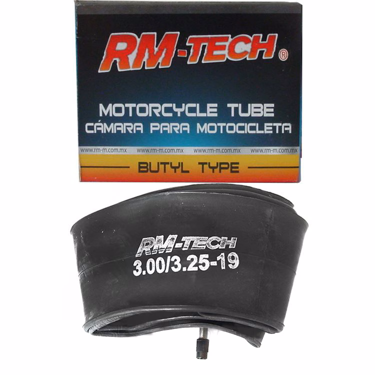 CAMARA DE BUTILO RMTECH PRES. EN CAJA 3.00/3.25-19 TR4 (VALVULA RECTA)
