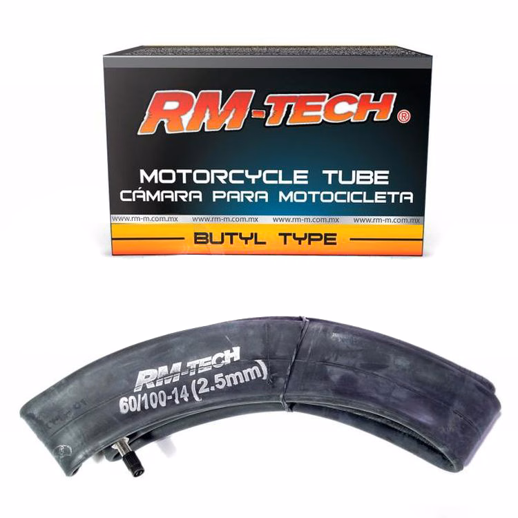 CAMARA DE BUTILO RMTECH PRES. EN CAJA 60/100-14 (2.00MM) HEAVY DUTY TR6 (VALVULA RECTA)