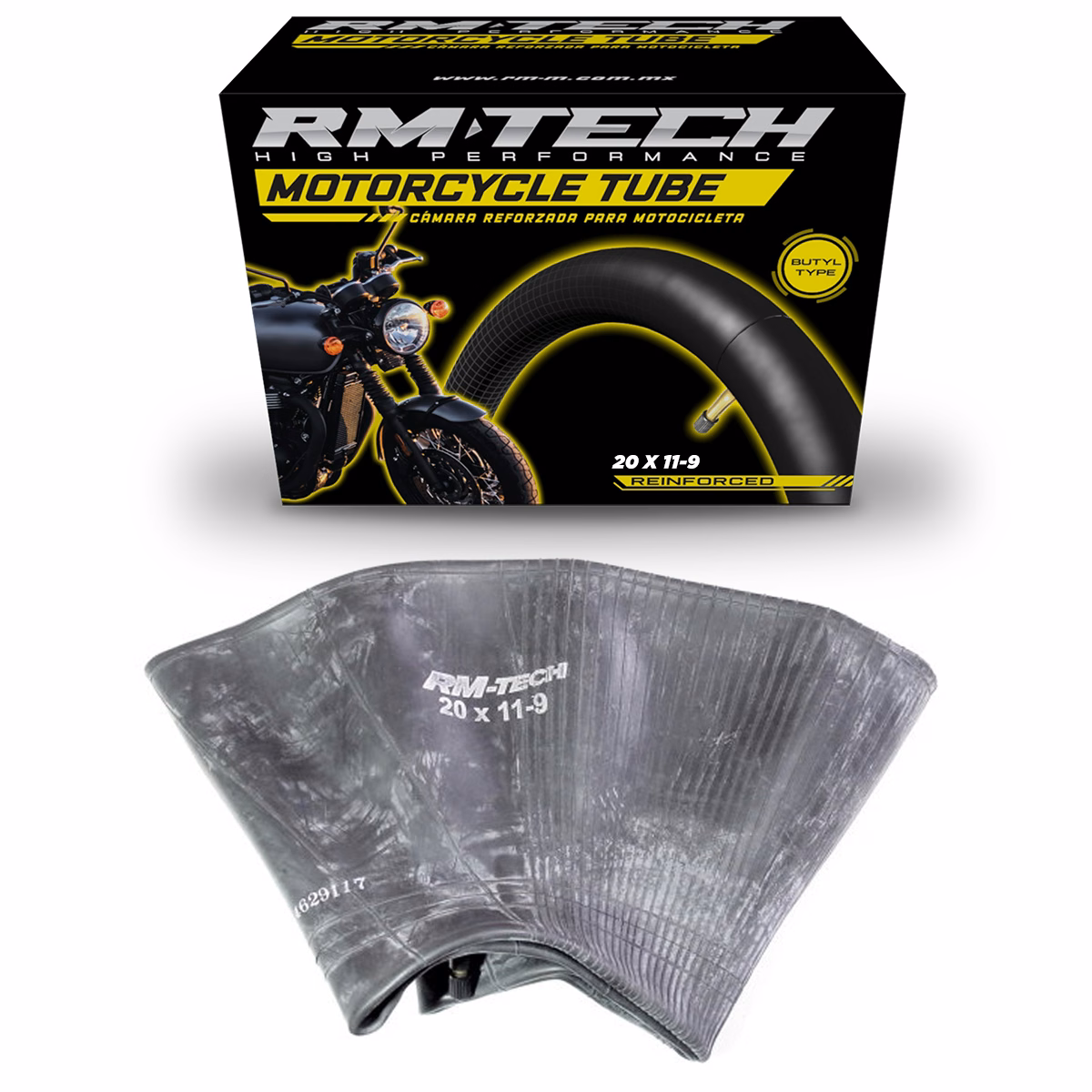 CAMARA DE BUTILO RMTECH PRES. EN CAJA 20X11-9 TR-13 (VALVULA RECTA)