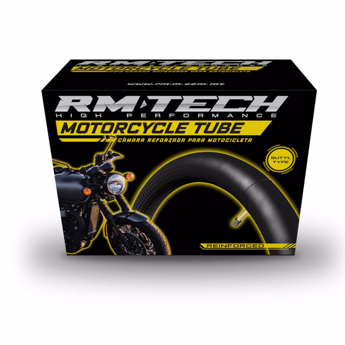 CAMARA DE BUTILO RMTECH PRES. EN CAJA 4.00/4.50-10 TR4 (VALVULA RECTA)