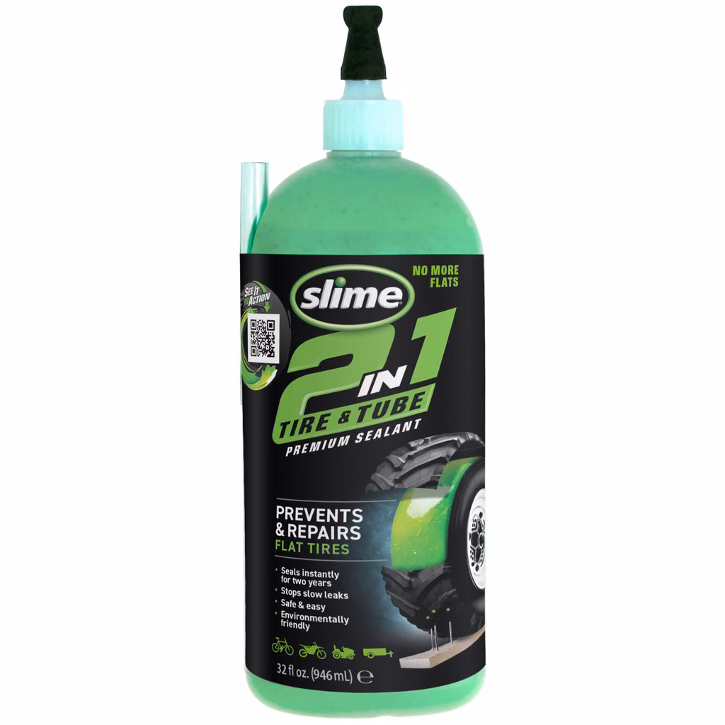 LIQUIDO SELLADOR LLANTAS Y CAMARA 2 EN 1 SLIME 32 OZ