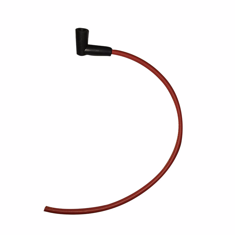 CABLE P/ BUJIA ROJO C/ CAPUCHON CODO 90°