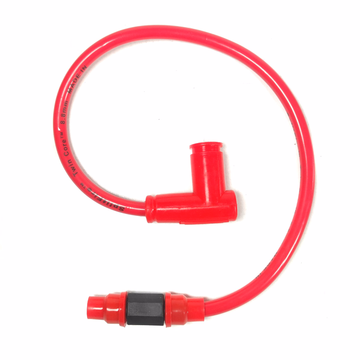 CABLE BUJIA 12V CAPUCHON 90° ROJO