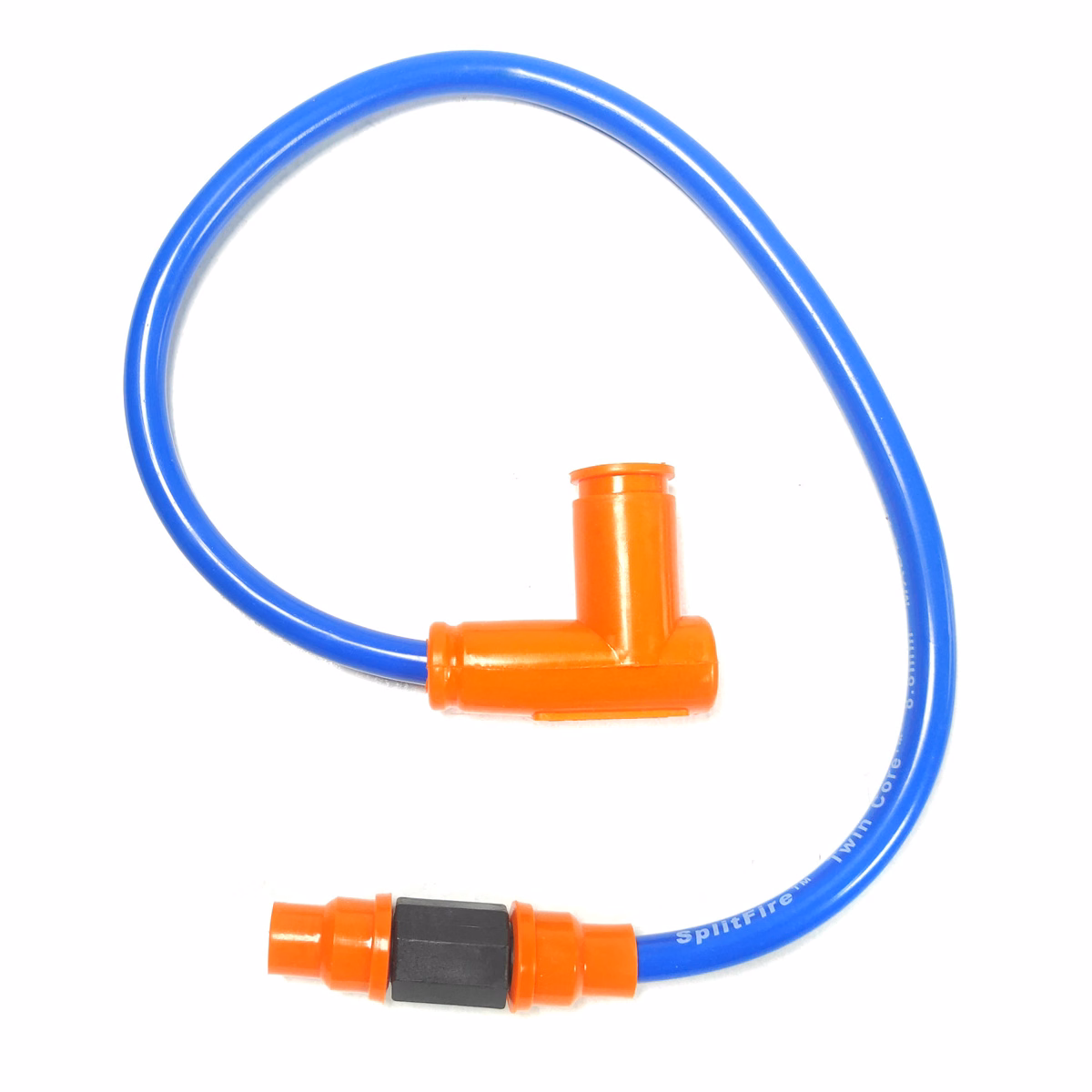 CABLE BUJIA 12V CAPUCHON 90° AZUL/NARANJA
