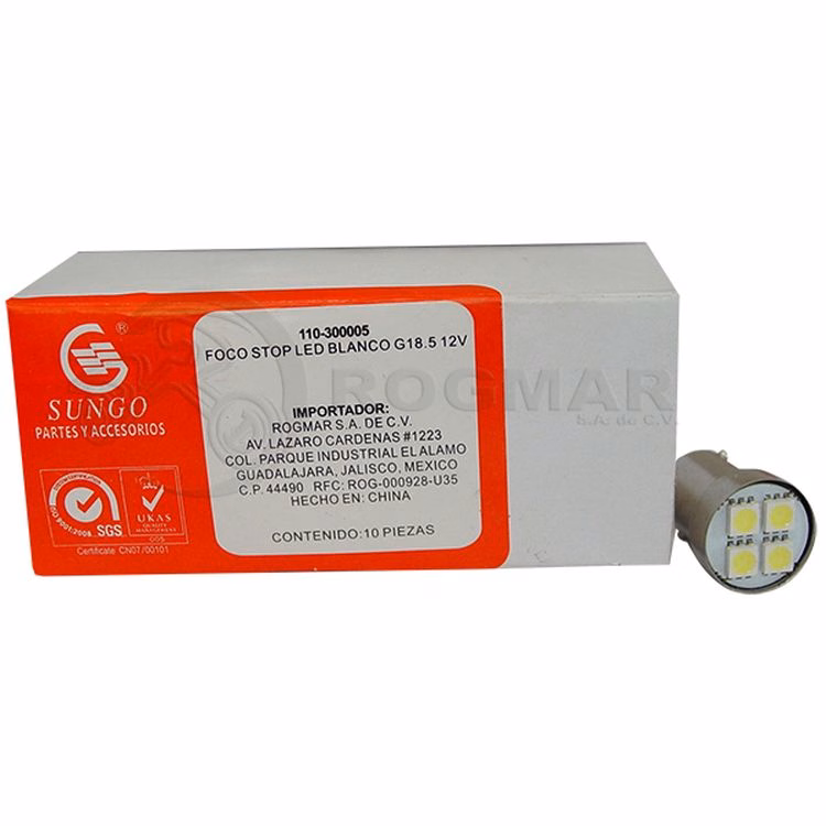 FOCO STOP LED BLANCO 12V G18.5 ( VENTA MINIMA 10 PIEZAS ) ( PRECIO POR PIEZA )