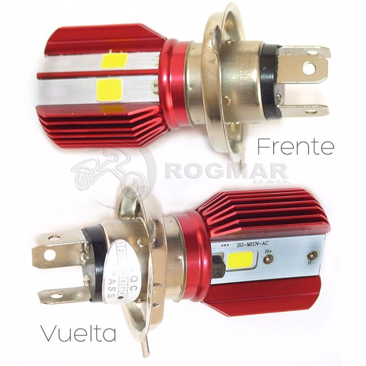 FOCO LED H4 12V 17W ROJO M11N (BAJA 1100LM, ALTA 1700LM) ( VENTA DE 1 PIEZA)