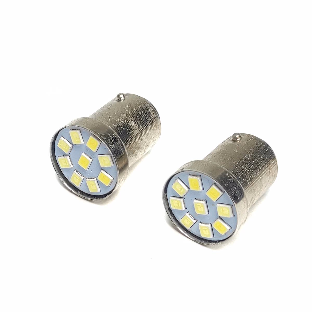 FOCO STOP TRASERO LED 2 POLOS LUZ BLANCA 12V BA15D A-002 (COMPRA MINIMA POR BLISTER) (BLISTER C/ 2 PIEZAS ) (PRECIO POR PIEZA)
