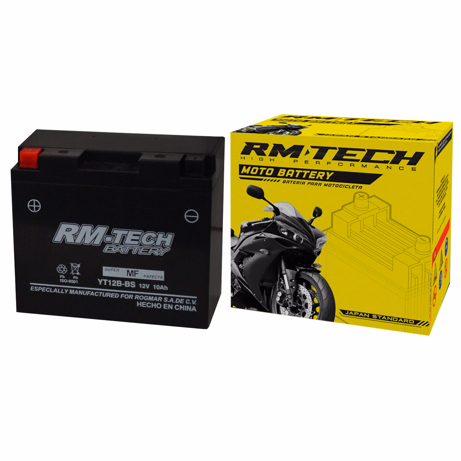 BATERIA RMTECH YT12B-BS (GEL) ( 150L / 69W / 130H )