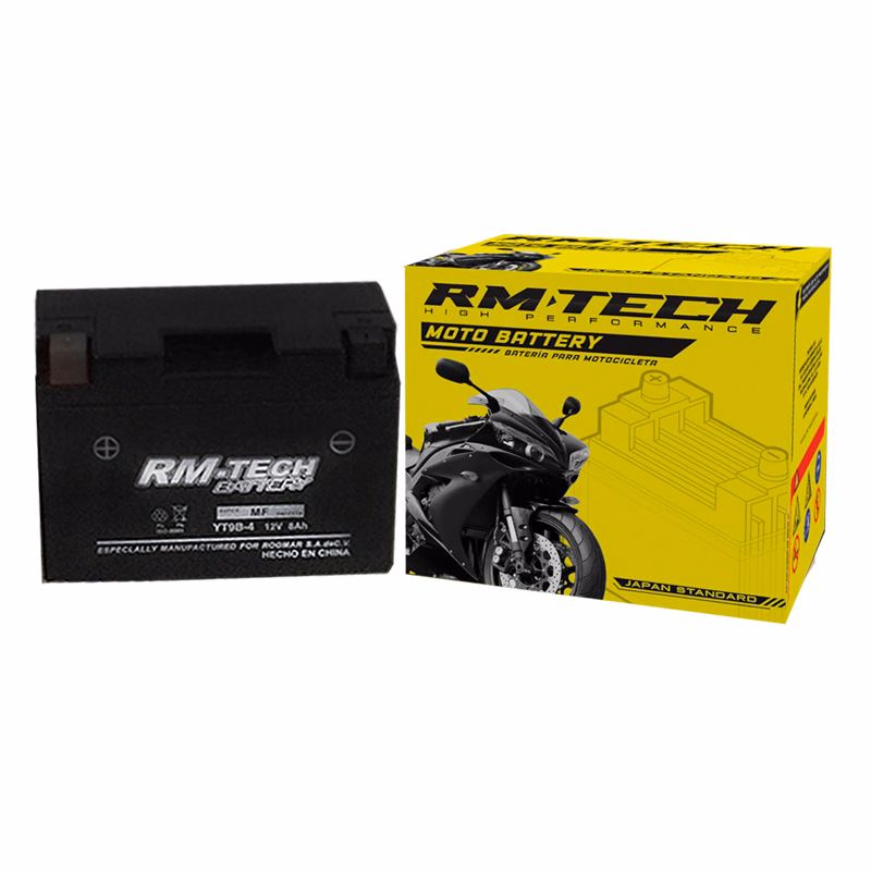 BATERIA RMTECH YT9B-4 (GEL) ( 153L / 70W / 102H )