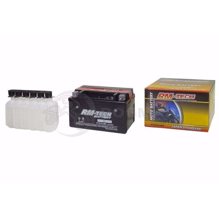 BATERIA RMTECH YTX7A-BS C/ ACIDO ( 150L / 87W / 94H )