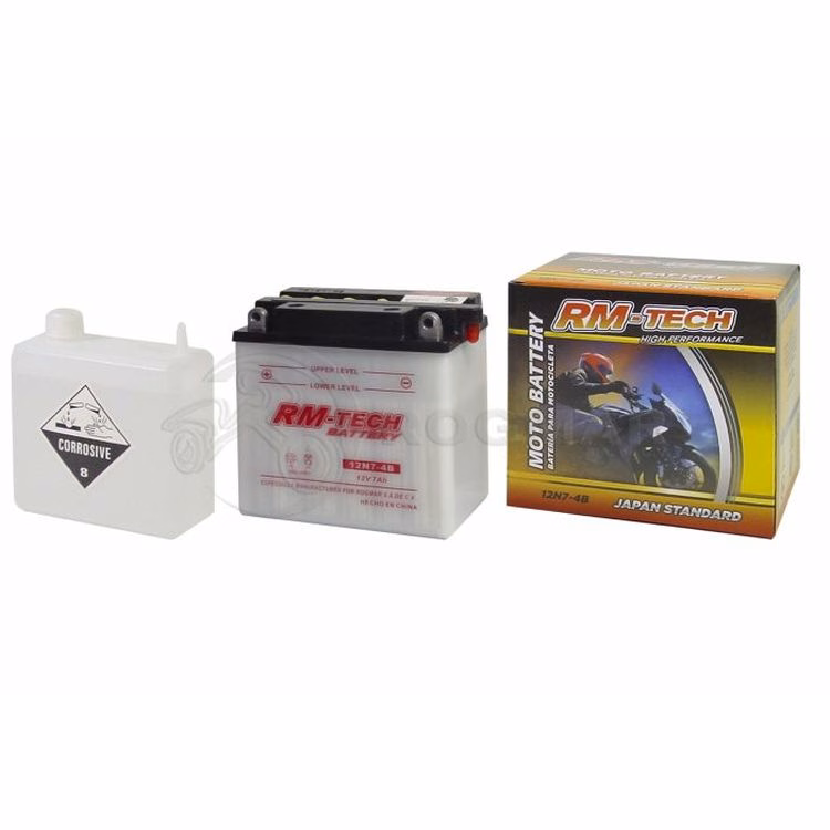 BATERIA RMTECH 12N7-4B C/ ACIDO ( 135L / 75W / 133H )