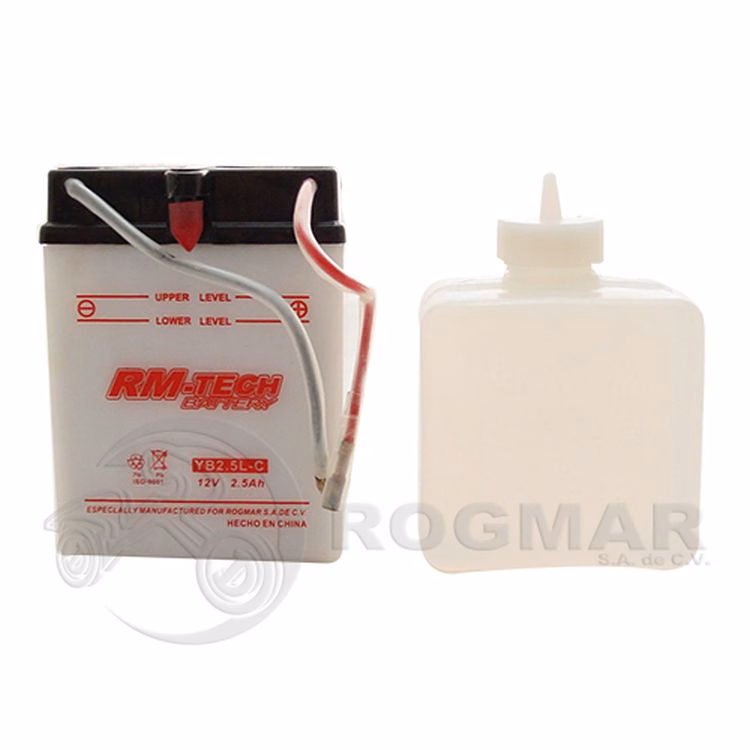 BATERIA RMTECH YB2.5L-C C/ ACIDO ( 80L / 70W / 105H )