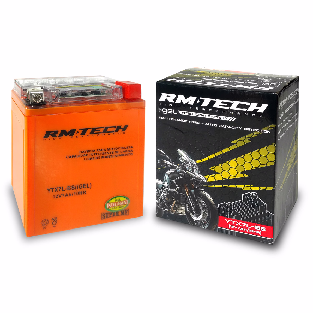 BATERIA RMTECH YTX7L-BS IGEL ( 114L / 71W / 131H )