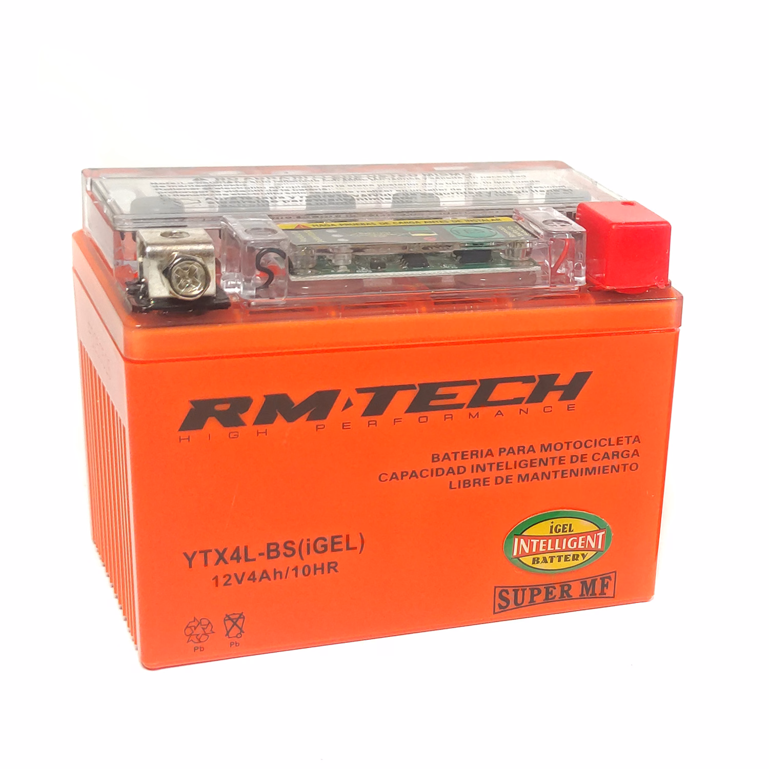 BATERIA RMTECH YTX4L-BS IGEL ( 114L / 71W / 86H )