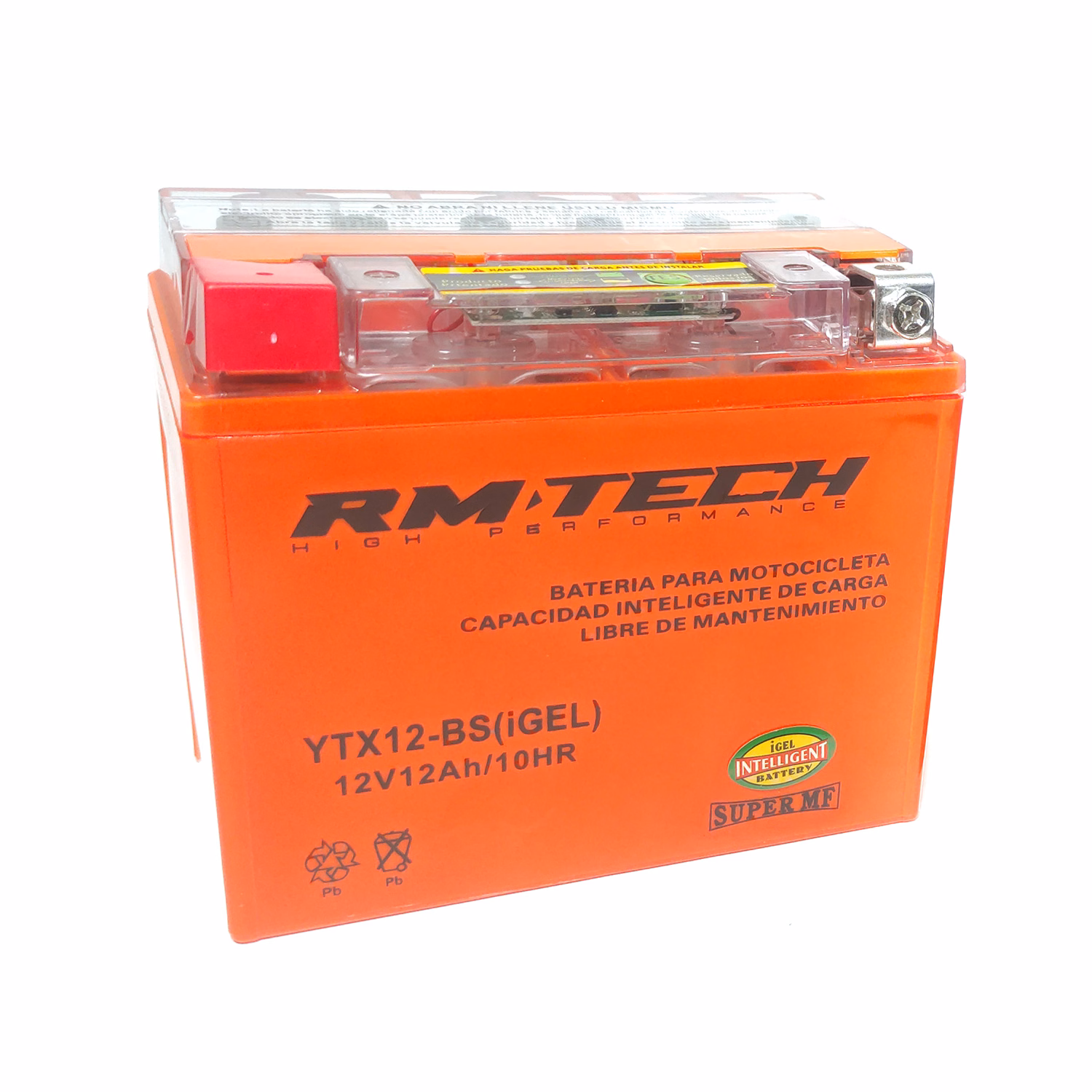 BATERIA RMTECH YTX12-BS IGEL ( 150L / 87W / 130H )