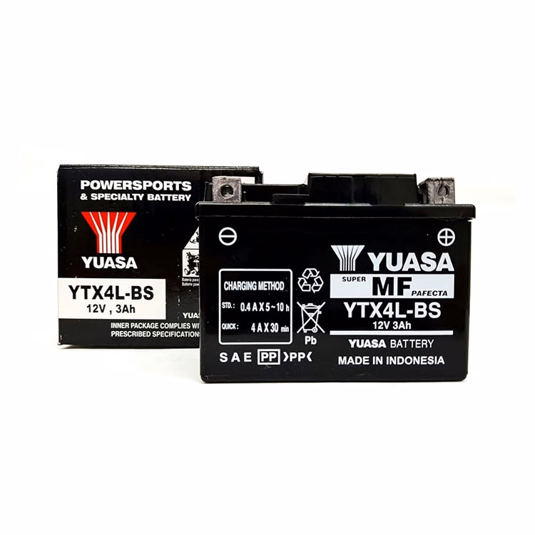 BATERIA YUASA YTX4L-BS C/ ACIDO ( 114L / 71W / 86H )