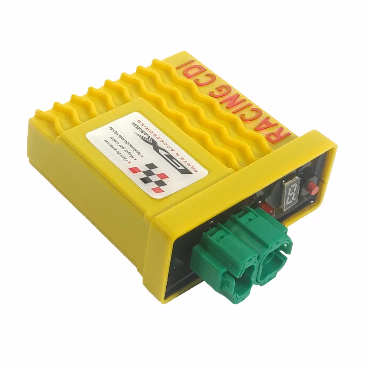 UNIDAD CDI 12V RACING 9 MAPAS HDMP CD UNIVERSAL (P/ CROSSMAX-250, CROSSMAX-250 PRO, CROSSMAX-300, VORT-X 200, VORTX-300, HORNET 250, WS-150, FT-150, 150Z, 250Z) (CHECAR SU PLUG)