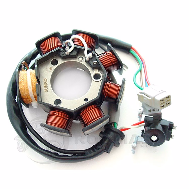 ESTATOR COMPLETO 12V SUNGO P/ YBR-125 EXPRESS (7 BOBINAS)