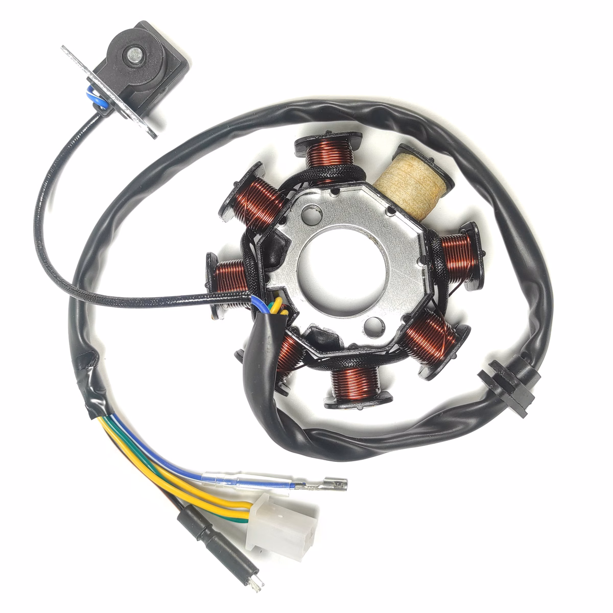 ESTATOR COMPLETO 12V P/ DS-150, P/ PHANTOM/ADVENTURE (8 BOBINAS)