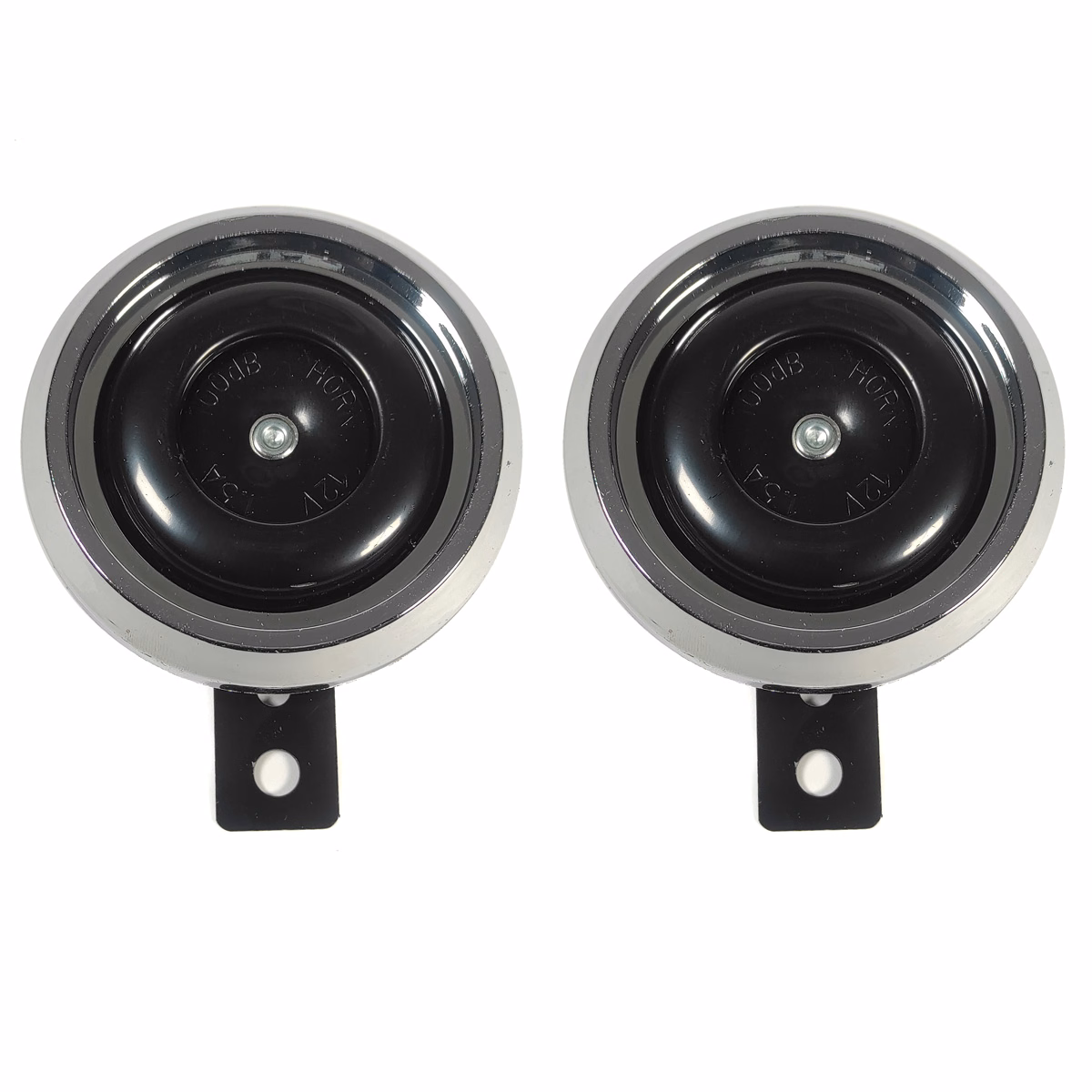 CLAXON DOBLE CON BASE 12V P/ FT-150 (JUEGO)