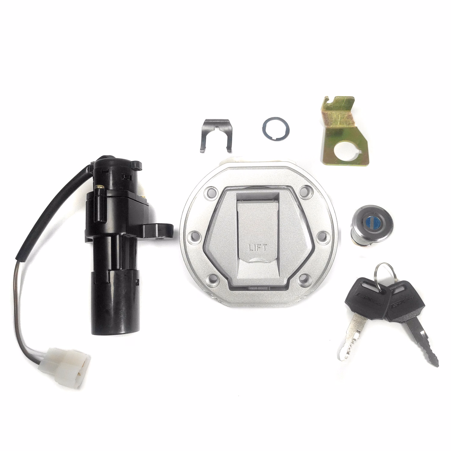 INTERRUPTOR ENCENDIDO 12V COMPLETO P/ NS200, P/ NS200 FI, P/ NS200UG, P/ NS400 (JUEGO)