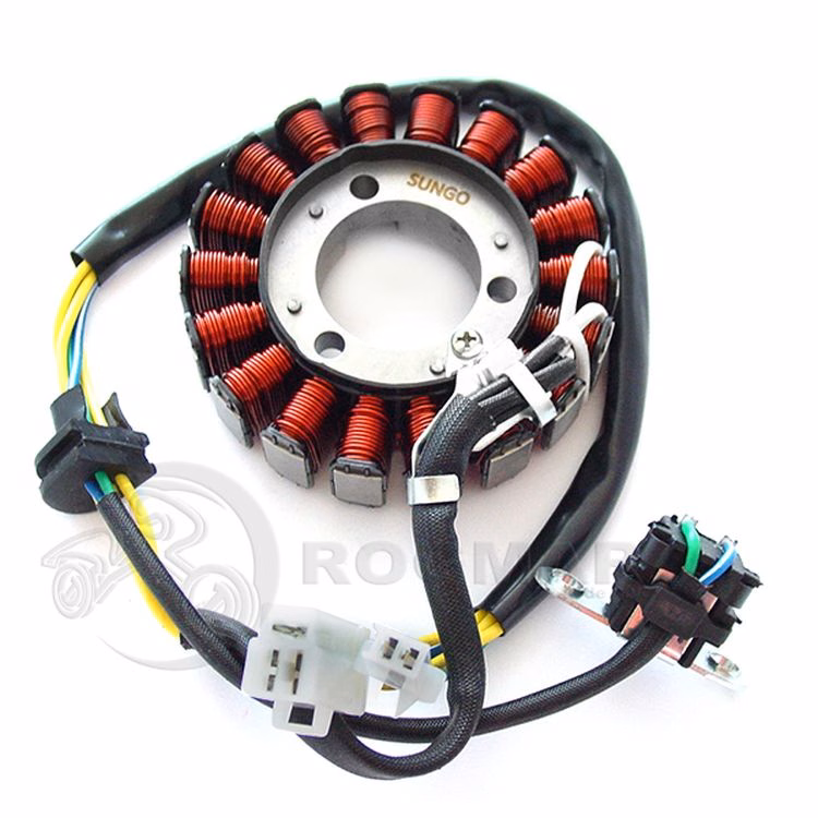 ESTATOR COMPLETO 12V SUNGO P/ GL-150 CARGO (18 BOBINAS)