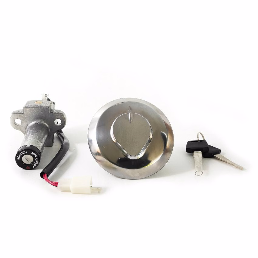 INTERRUPTOR ENCENDIDO COMPLETO 12V C/ TAPON DE GAS P/ XR-150L, P/ XR-190L (JUEGO)