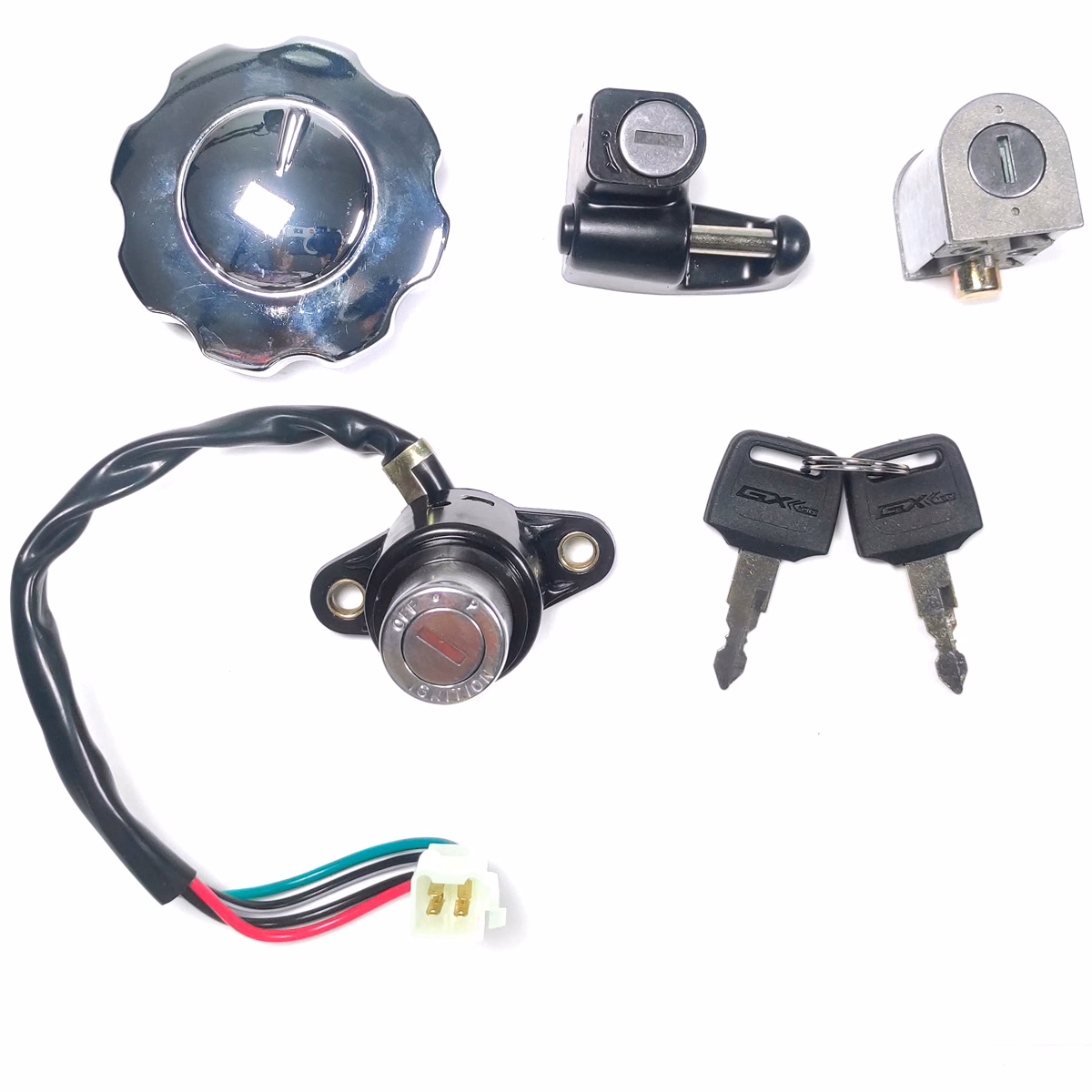 INTERRUPTOR ENCENDIDO 12V P/ FT-150 GRAFITO '18-'24, P/ FT-125 '22-'26, P/ FT-125 ROJA NUEVA 018-'22, P/ FT-150 '24-'26 (JUEGO)