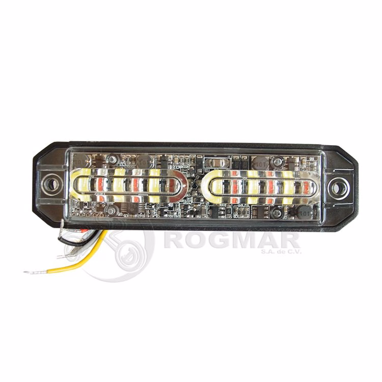 LUZ ESTROBOSCOPICA TECHX2 12 LEDS 12.06CM (4.75") LUZ BLANCA/AMBAR 36W 10-30V
