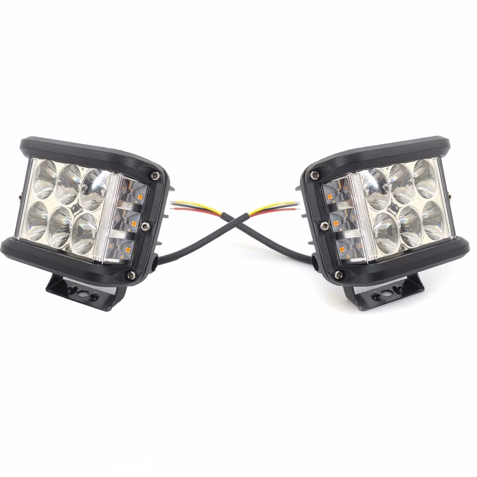 FARO LED TECHX2 CUADRADO 12V 60W 12 LEDS ALUMINIO NEGRO 10800lm TH-L02 (PAR)