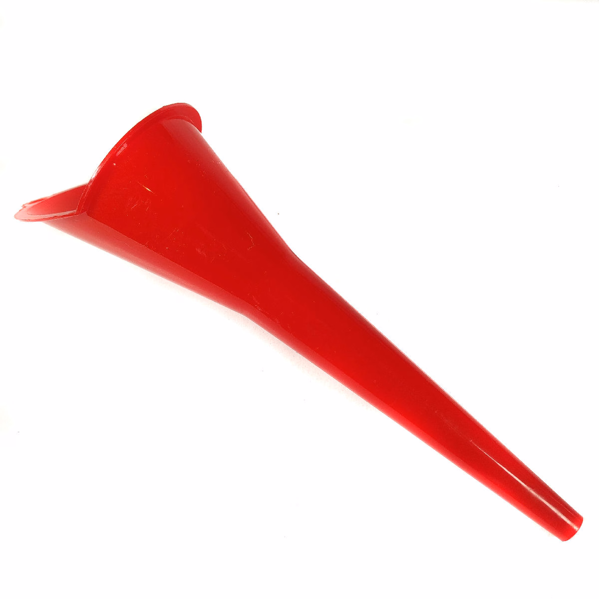 EMBUDO PLASTICO ROJO (28CM LARGO X 9 CM ANCHO)
