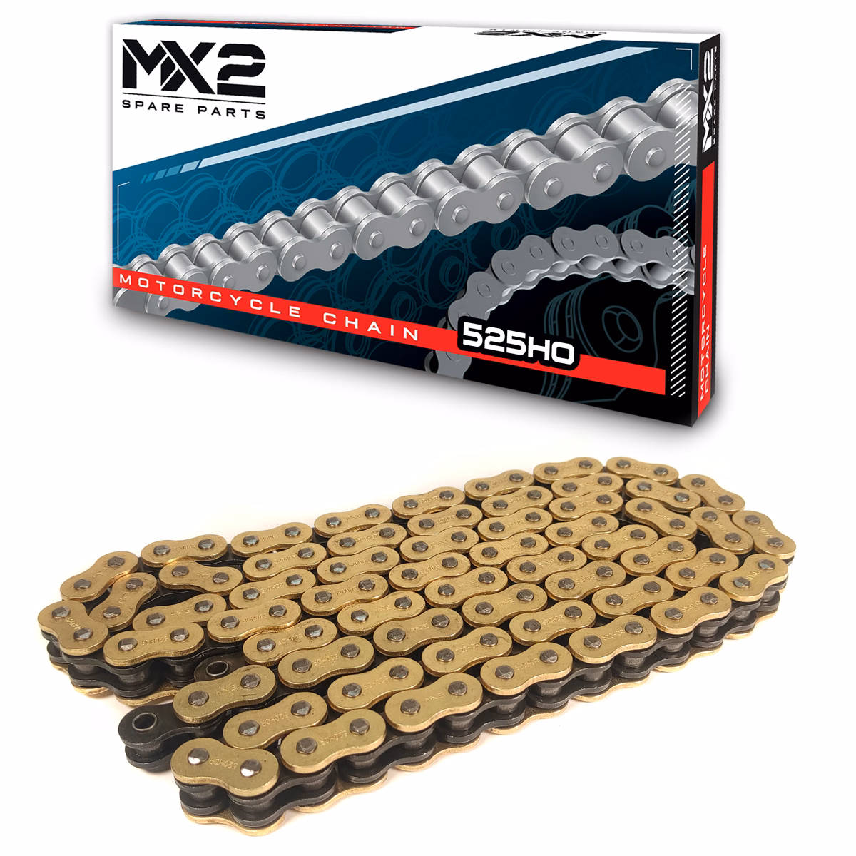 CADENA MX2 520HO X 116L O-RING GOLD&BLACK (PRECIO POR PIEZA) (EN LA COMPRA DE 1 A 24 PIEZAS)
