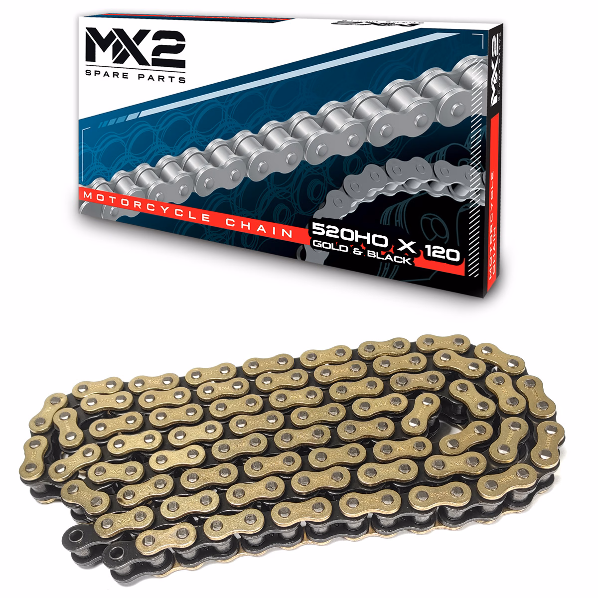CADENA MX2 520HO X 120 O-RING GOLD&BLACK