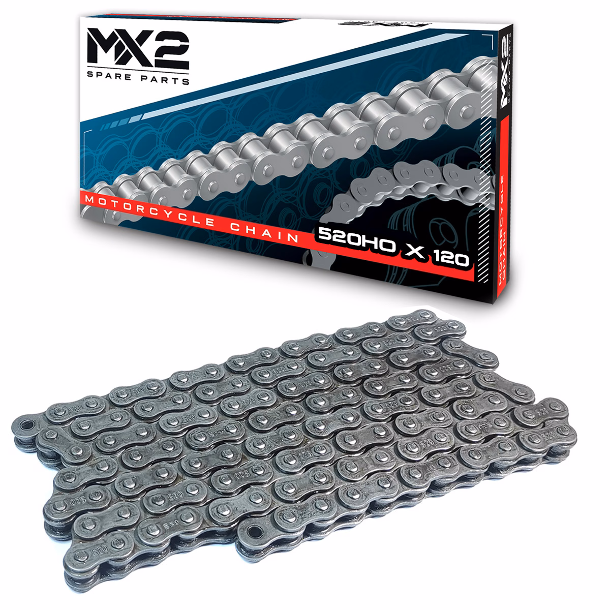 CADENA MX2 520HO X 120 O-RING (PRECIO POR PIEZA) (EN LA COMPRA DE 1 A 9 PIEZAS)
