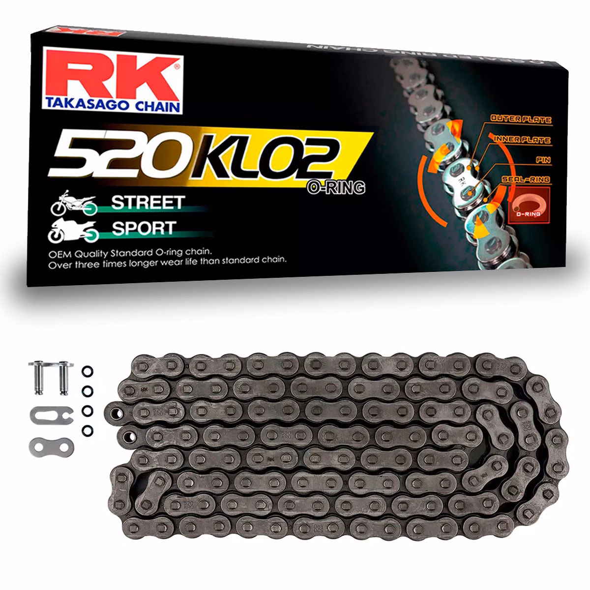 CADENA RK 520KLO2 X 120 O-RING