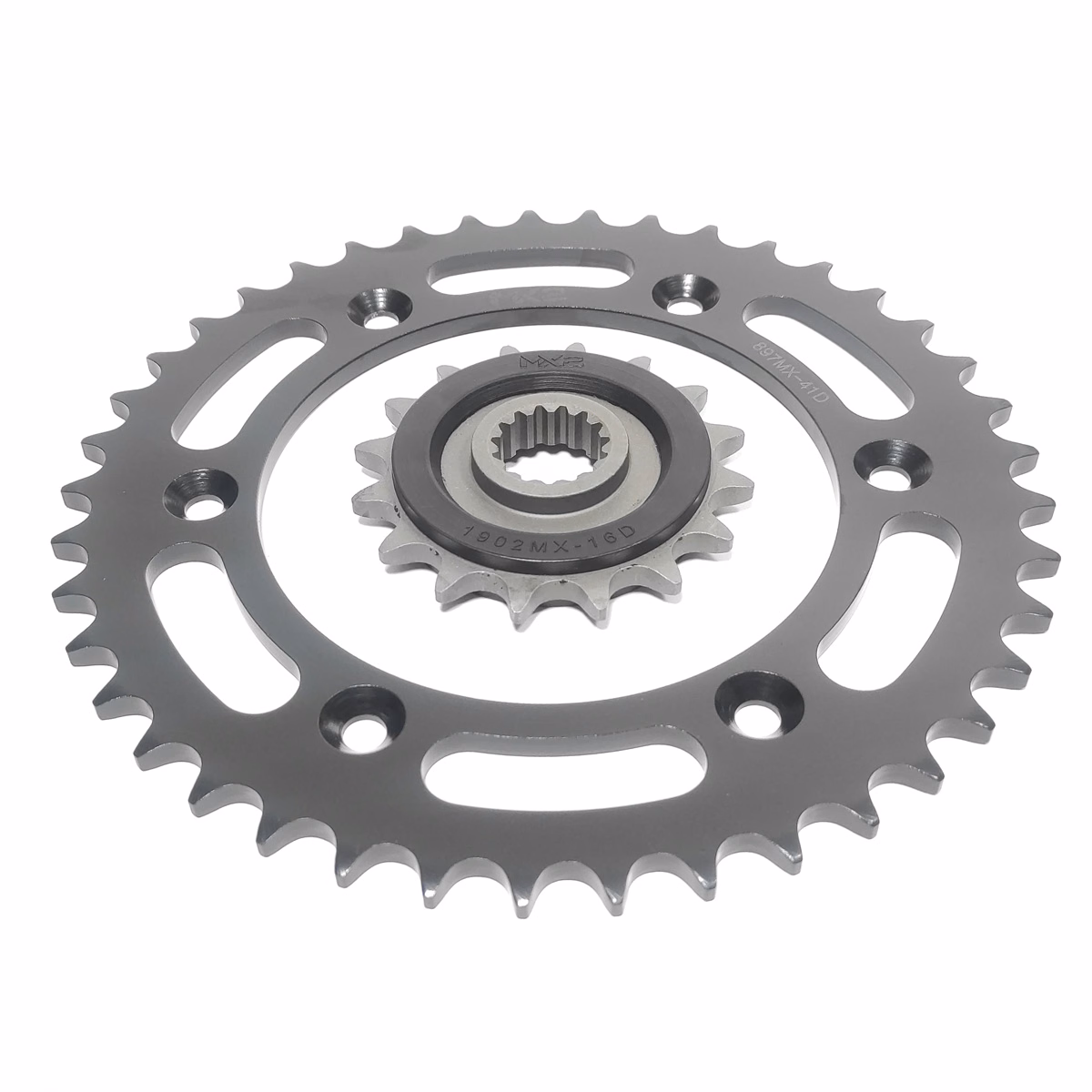 JUEGO DE ENGRANES MX2 P/ KTM DUKE 890 ADVENTURE R '21-'24, P/ 890 ADVENTURE RALLY R (41/16D, 520) (MX897/MX1902RB)