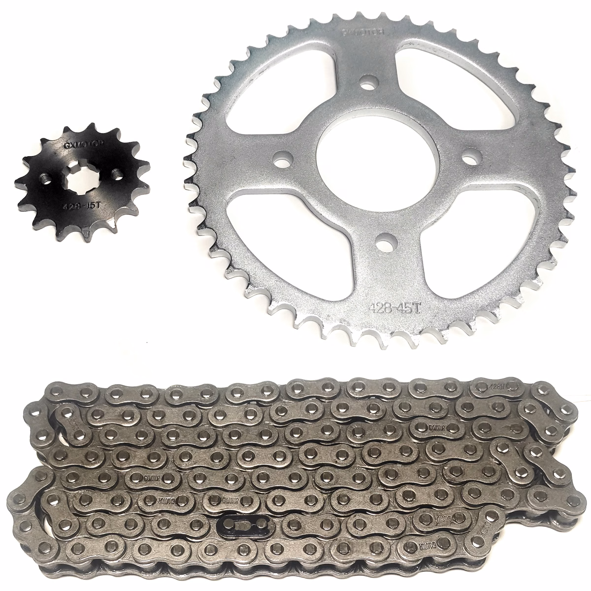 JUEGO DE ENGRANES CON CADENA P/ GIXXER-150 (428HX132, 15/45D)
