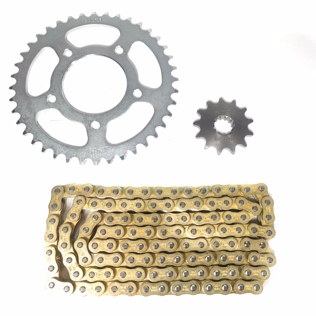 JUEGO DE ENGRANES CON CADENA P/ GIXXER-250 (40,13D, 520HO X 116 G&B)