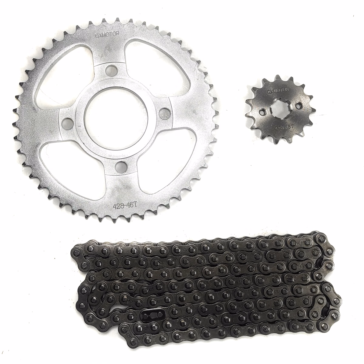 JUEGO DE ENGRANES CON CADENA P/ DM-200 (46,15T, 428H X 136L)