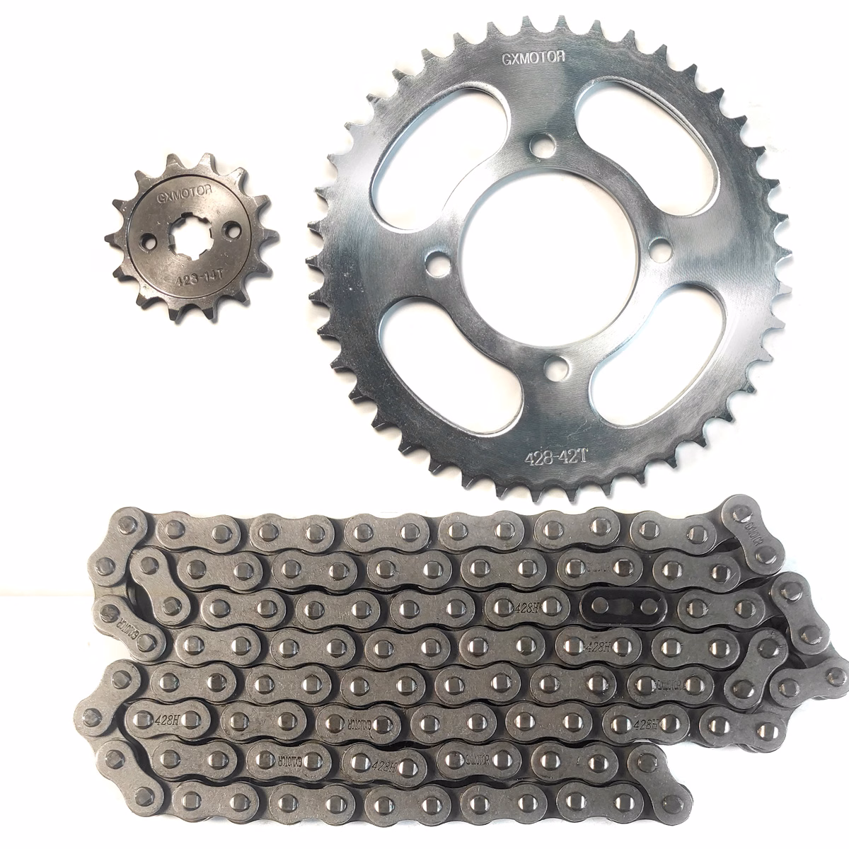 JUEGO DE ENGRANES CON CADENA P/ AT-110 SPORT (42/14D, 428 X 114L)