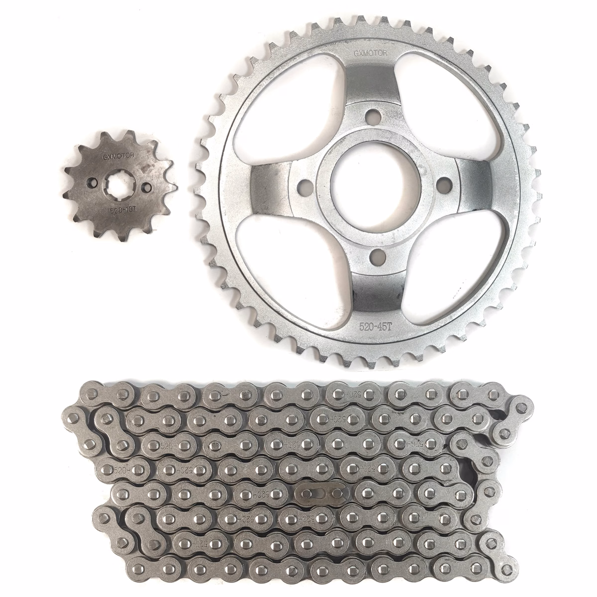 JUEGO DE ENGRANES CON CADENA P/ DM-150 (45/13D, 520H X 108L)