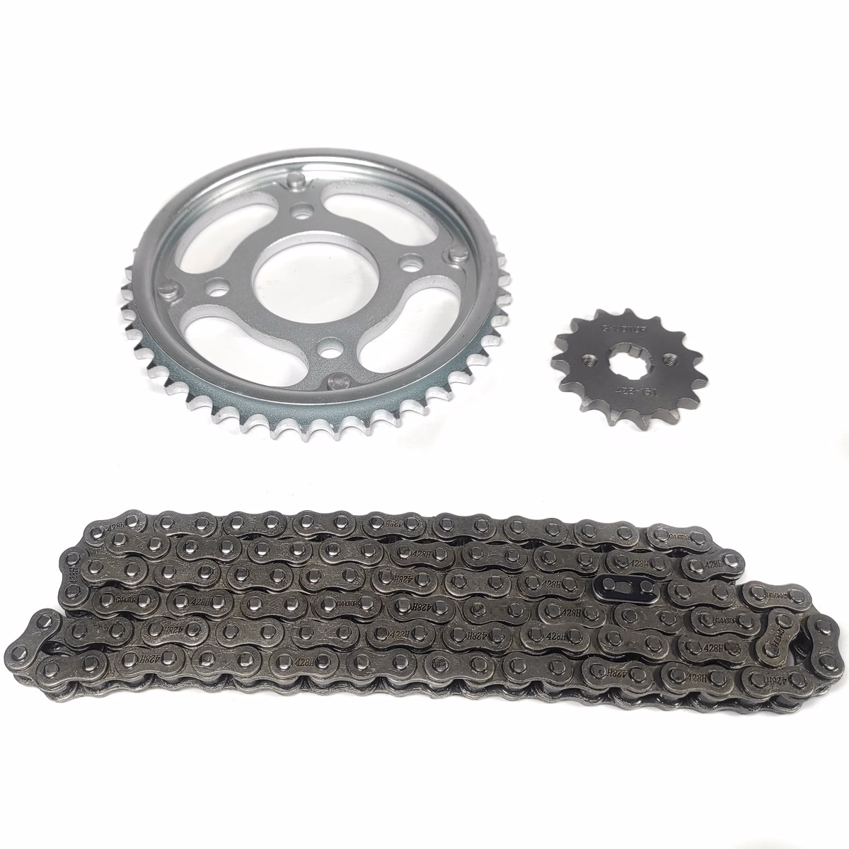 JUEGO DE ENGRANES CON CADENA P/ GL-150 CARGO (43/15D, 428H X 120L)