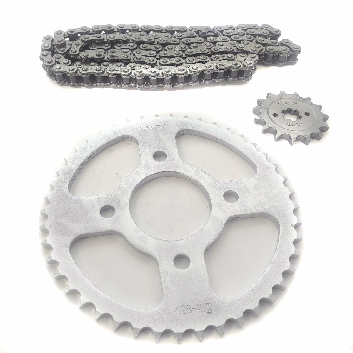 JUEGO DE ENGRANES CON CADENA P/ NS150, P/ NS160, P/ AS160 (45-15D, 428HX136)
