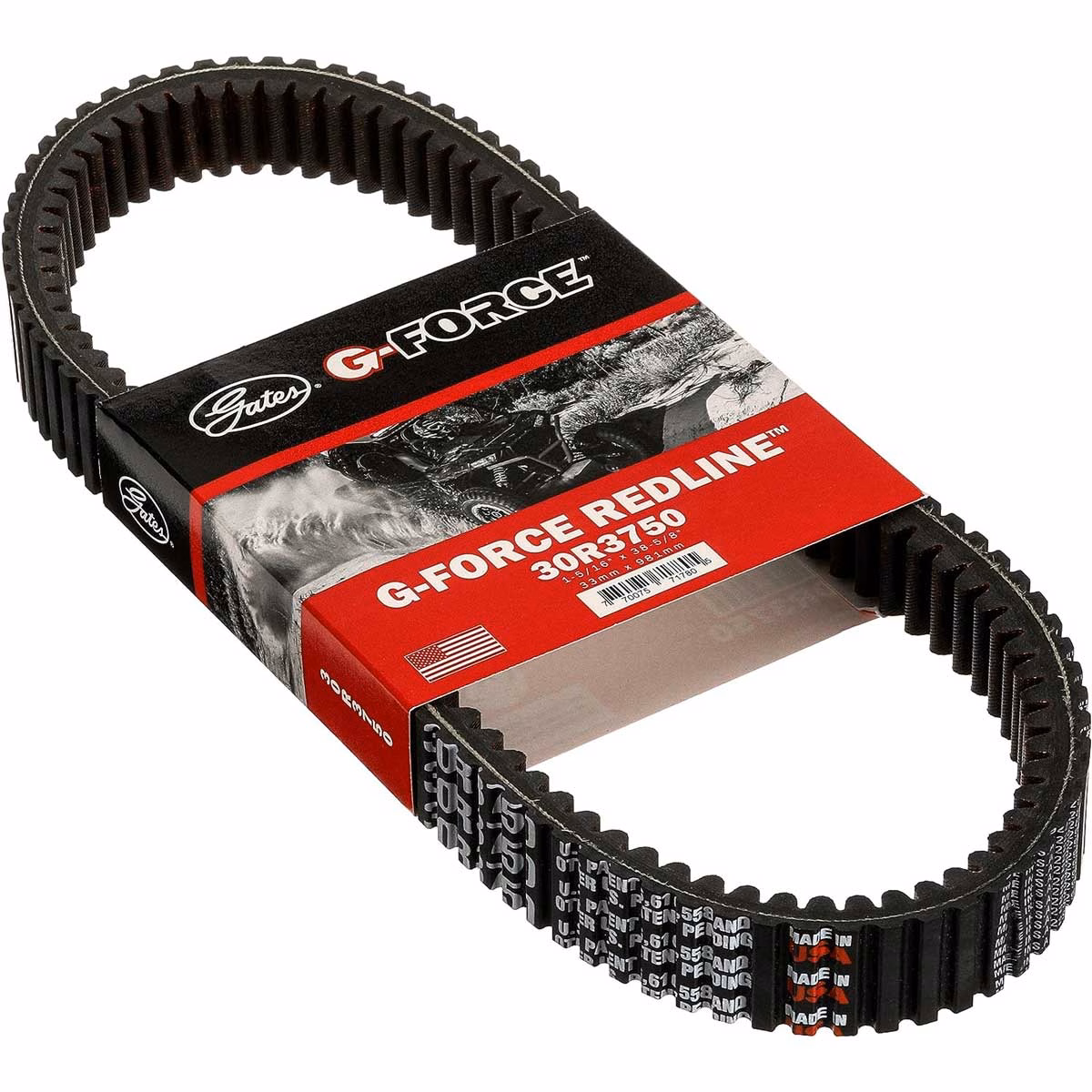 BANDA GATES G-FORCE 30R3750 RED LINE P/ RENEGADE 500-1000 / OUTLANDER 800 '06 / COMANDER 800-1000 (REFUERZO FIBRA DE CARBONO)