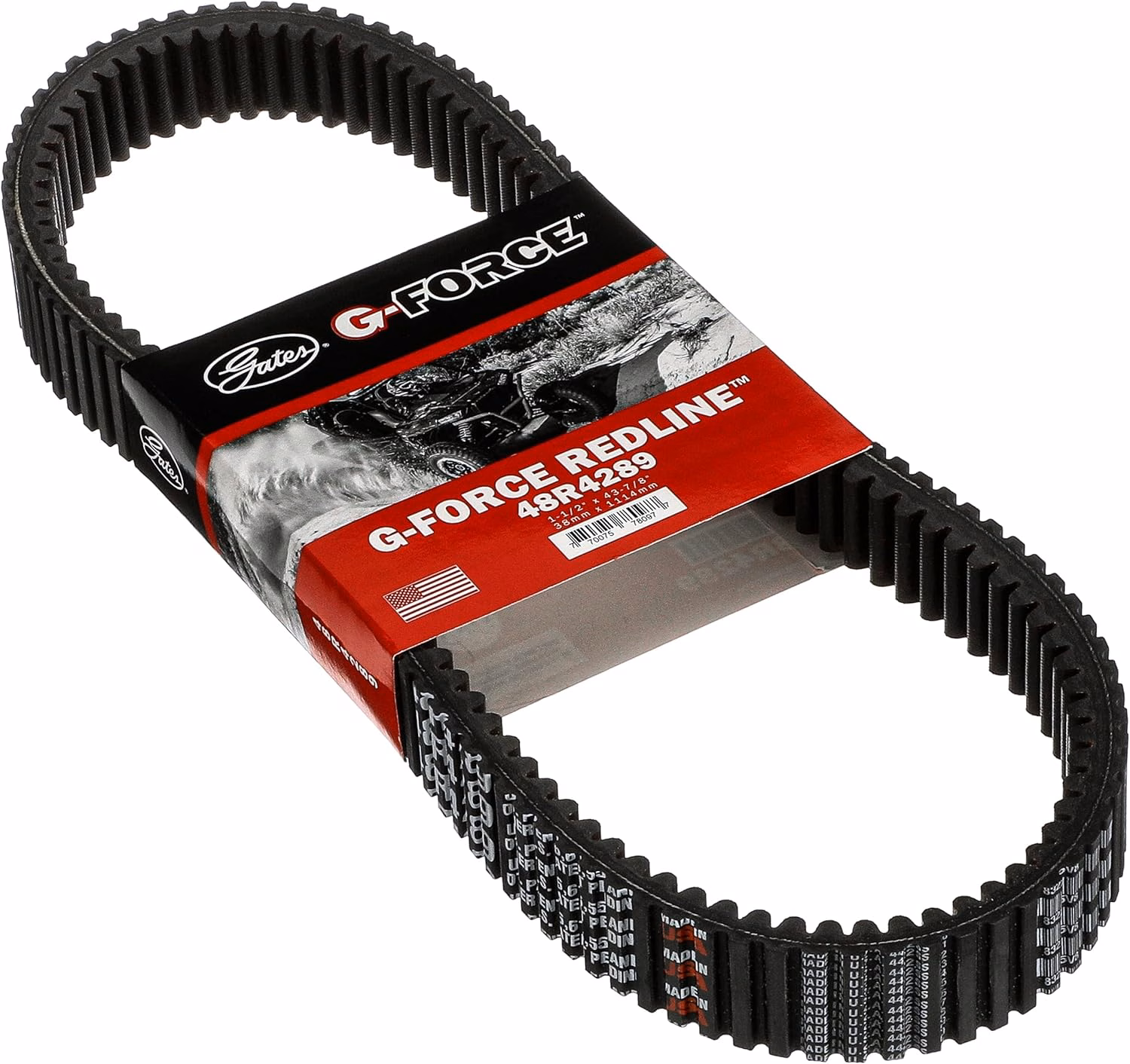 BANDA GATES G-FORCE 48R4289 RED LINE P/ MAVERICK X3 '17-'22, P/ MAVERICK 900 '23-'25, P/ MAVERICK 1000 '19-'22 (REFUERZO FIBRA DE CARBON)