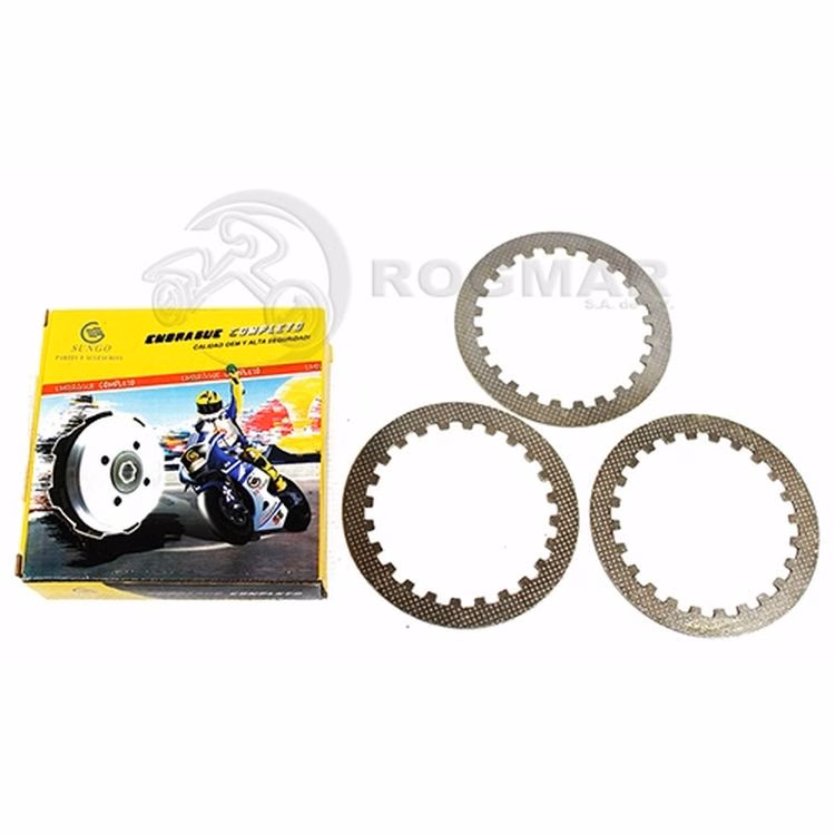 DISCO LAMINA EMBRAGRE P/ YBR-125 EXPRESS (JUEGO)