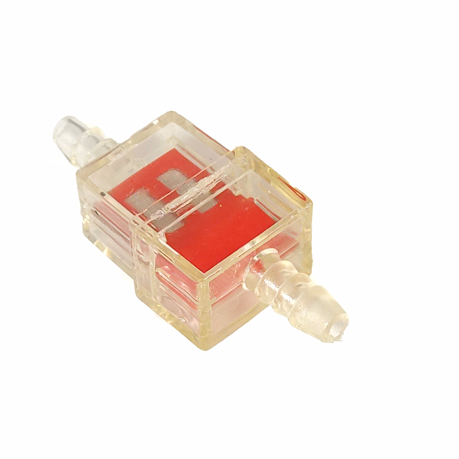 FILTRO GASOLINA CUADRADO TRANSPARENTE UNIVERSAL (PRECIO POR PIEZA) (VENTA MINIMA 10 PIEZAS)